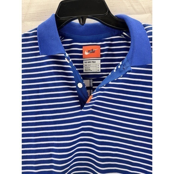 Nike Dri-Fit Blue Stripe Golf Polo Shirt AV4165-438 Small Standard Was $75‎ NWT - Picture 3 of 9